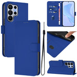 Custodia per telefono in pelle tinta unita effetto pelle con cordino, For Samsung Galaxy S26 Ultra 5G