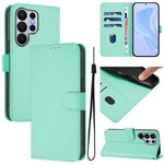 Custodia per telefono in pelle tinta unita effetto pelle con cordino, For Samsung Galaxy S26 Ultra 5G
