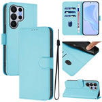 Custodia per telefono in pelle tinta unita effetto pelle con cordino, For Samsung Galaxy S26 Ultra 5G