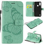 Custodia portafoglio in pelle con farfalla 3D per Motorola Moto E