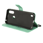 Custodia portafoglio in pelle con farfalla 3D per Motorola Moto E