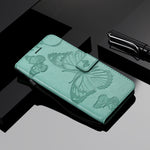 Custodia portafoglio in pelle con farfalla 3D per Motorola Moto E