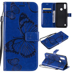 Custodia portafoglio in pelle con farfalla 3D per Motorola Moto E
