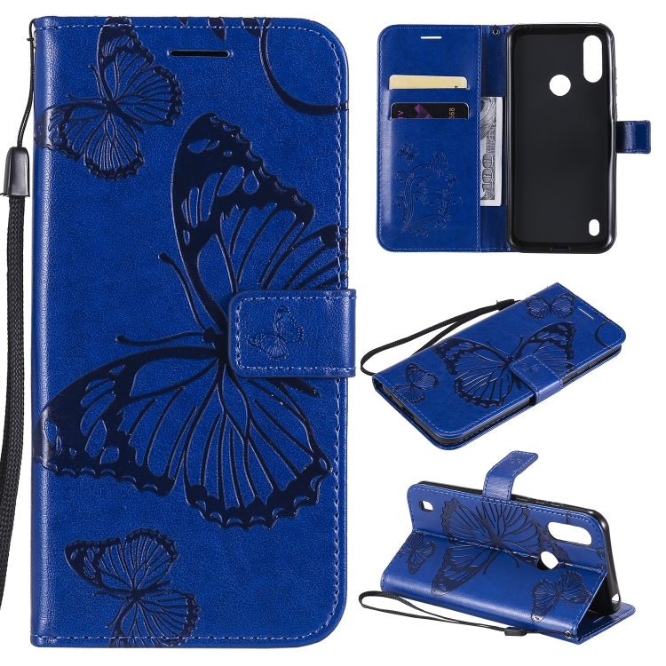 Custodia portafoglio in pelle con farfalla 3D per Motorola Moto E
