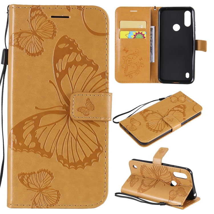 Custodia portafoglio in pelle con farfalla 3D per Motorola Moto E
