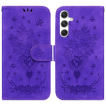Custodia per telefono in pelle goffrata con farfalla e rosa, For Samsung Galaxy S25 FE 5G, For Samsung Galaxy S25 Edge 5G, For Samsung Galaxy S25 5G, For Samsung Galaxy S25+ 5G