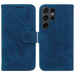 Custodia per telefono in pelle goffrata con farfalla e rosa, For Samsung Galaxy S25 Ultra 5G