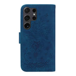Custodia per telefono in pelle goffrata con farfalla e rosa, For Samsung Galaxy S25 Ultra 5G