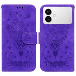 Custodia per telefono in pelle goffrata con farfalla e rosa, For Samsung Galaxy S26+ 5G, For Samsung Galaxy S26 Edge 5G, For Samsung Galaxy S26 Ultra 5G, For Samsung Galaxy S26 5G