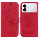 Custodia per telefono in pelle goffrata con farfalla e rosa, For Samsung Galaxy S26+ 5G, For Samsung Galaxy S26 Edge 5G, For Samsung Galaxy S26 Ultra 5G, For Samsung Galaxy S26 5G