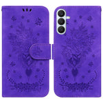 Custodia per telefono in pelle goffrata con farfalla e rosa, For Samsung Galaxy S26+ 5G, For Samsung Galaxy S26 Edge 5G, For Samsung Galaxy S26 Ultra 5G, For Samsung Galaxy S26 5G
