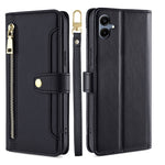 Portafoglio con cerniera a tracolla in pelle con texture di pecora, custodia per telefono, For Samsung Galaxy A56 5G, For Samsung Galaxy A36 5G, For Samsung Galaxy A06, For Samsung Galaxy Xcover 7 Pro 5G
