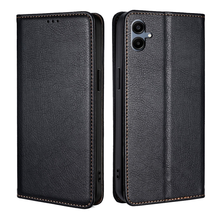 Custodia magnetica per telefono in pelle tinta unita Gloss Oil, For Samsung Galaxy A06