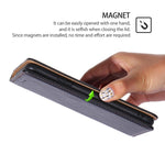 Custodia magnetica per telefono in pelle tinta unita Gloss Oil, For Samsung Galaxy A06