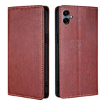 Custodia magnetica per telefono in pelle tinta unita Gloss Oil, For Samsung Galaxy A06