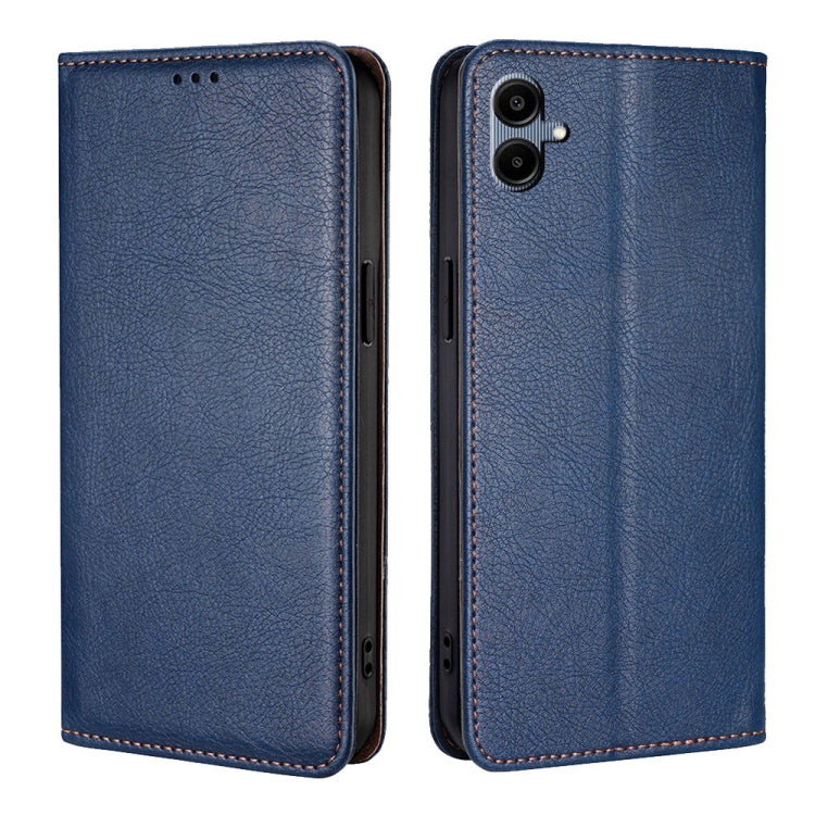 Custodia magnetica per telefono in pelle tinta unita Gloss Oil, For Samsung Galaxy A06