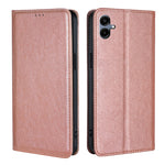 Custodia magnetica per telefono in pelle tinta unita Gloss Oil, For Samsung Galaxy A06