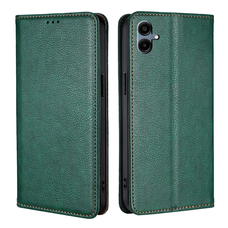 Custodia magnetica per telefono in pelle tinta unita Gloss Oil, For Samsung Galaxy A06