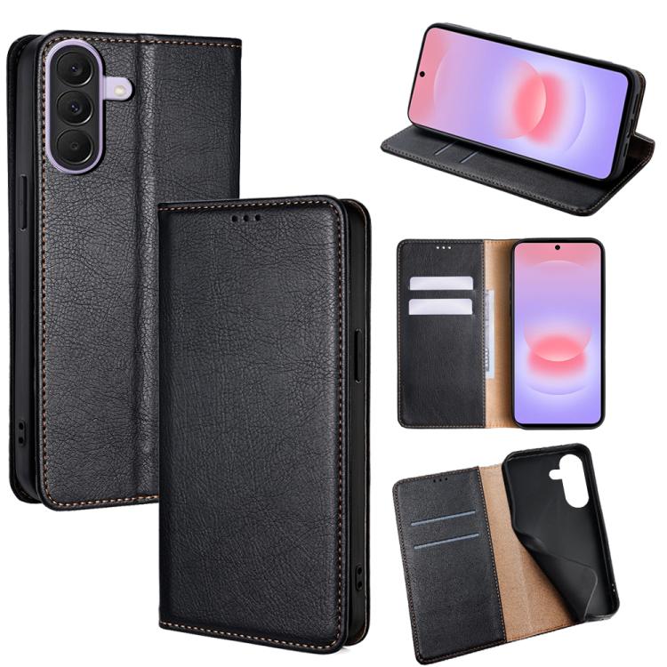 Custodia magnetica per telefono in pelle tinta unita Gloss Oil, For Galaxy A57 5G, For Galaxy A37 5G, For Samsung Galaxy A17 5G, For Samsung Galaxy A56 5G