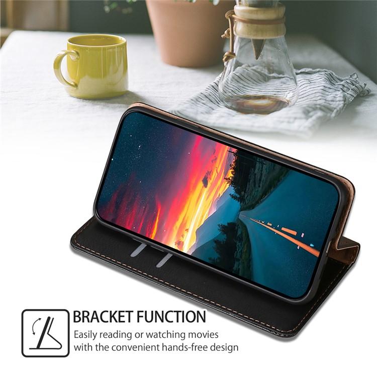 Custodia magnetica per telefono in pelle tinta unita Gloss Oil, For Galaxy A57 5G, For Galaxy A37 5G, For Samsung Galaxy A17 5G, For Samsung Galaxy A56 5G