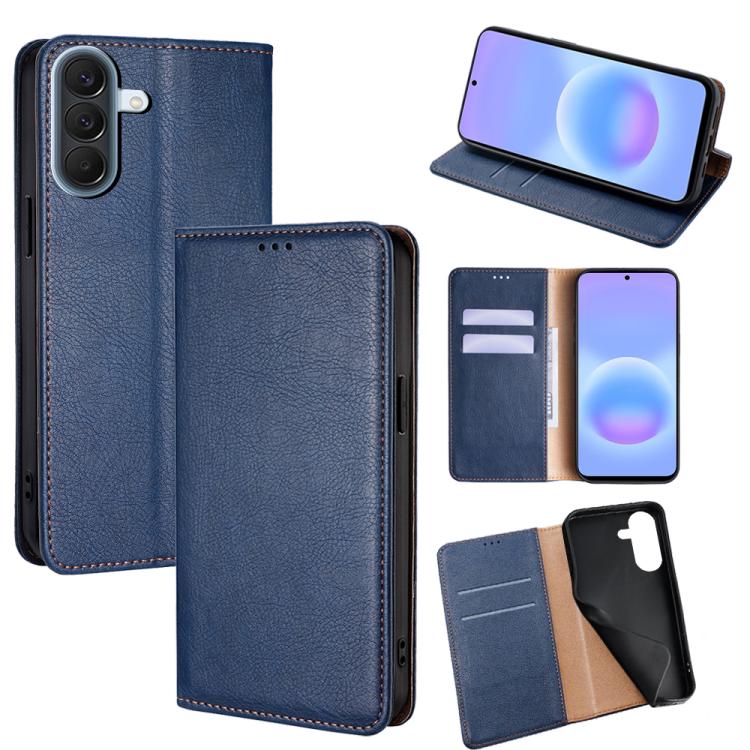 Custodia magnetica per telefono in pelle tinta unita Gloss Oil, For Galaxy A57 5G, For Galaxy A37 5G, For Samsung Galaxy A17 5G, For Samsung Galaxy A56 5G
