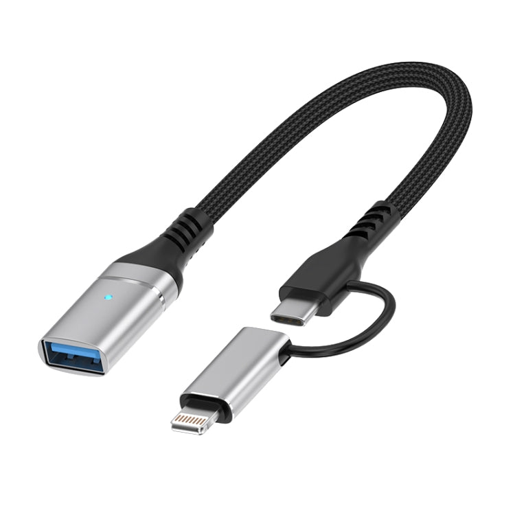 Adattatore 2 in 1 Tipo C e 8 Pin a USB 3.0 OTG