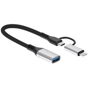 ADS-619 Adattatore 2 in 1 da tipo C e 8 pin a USB 3.0 OTG