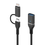ADS-619 Adattatore 2 in 1 da tipo C e 8 pin a USB 3.0 OTG