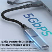 ADS-619 Adattatore 2 in 1 da tipo C e 8 pin a USB 3.0 OTG