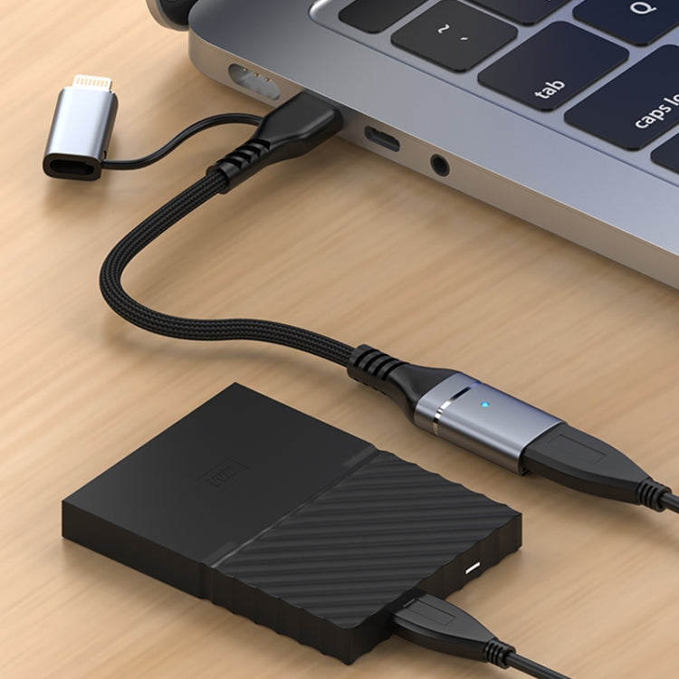 Adattatore 2 in 1 Tipo C e 8 Pin a USB 3.0 OTG