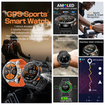 LEMFO K67 1.43 pollici AMOLED Screen GPS Sport Smart Watch, Supporto Chiamata Bluetooth / Monitoraggio Salute