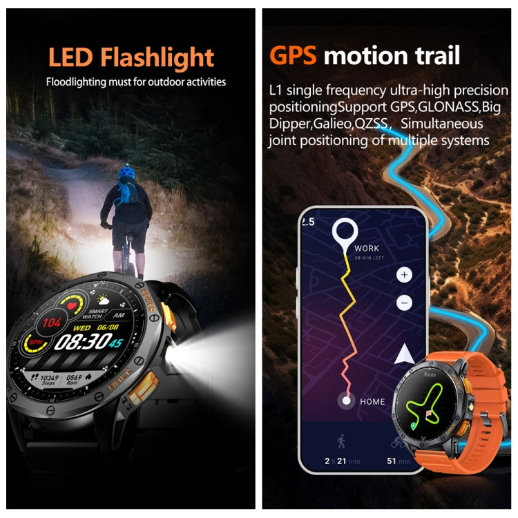 LEMFO K67 1.43 pollici AMOLED Screen GPS Sport Smart Watch, Supporto Chiamata Bluetooth / Monitoraggio Salute