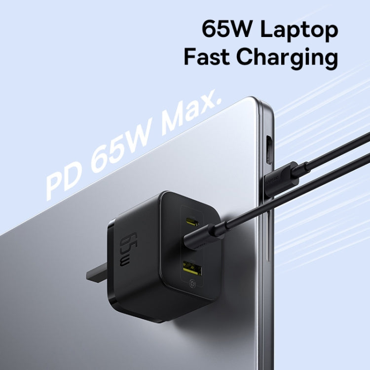 Baseus PD65W Caricabatterie rapido USB e 2 USB-C / Type-C con cavo Type-C da 1 m, UK Plug