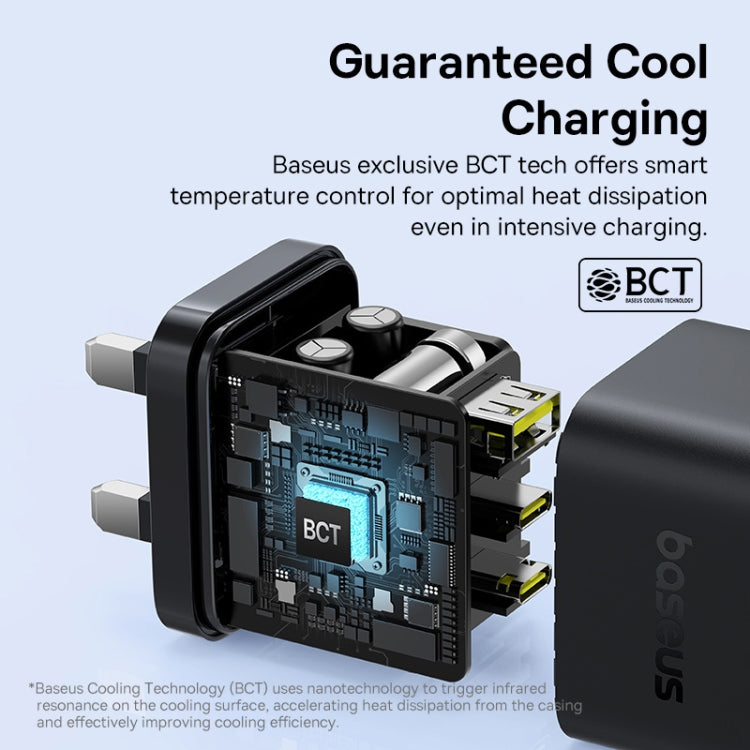 Baseus PD65W Caricabatterie rapido USB e 2 USB-C / Type-C con cavo Type-C da 1 m, UK Plug