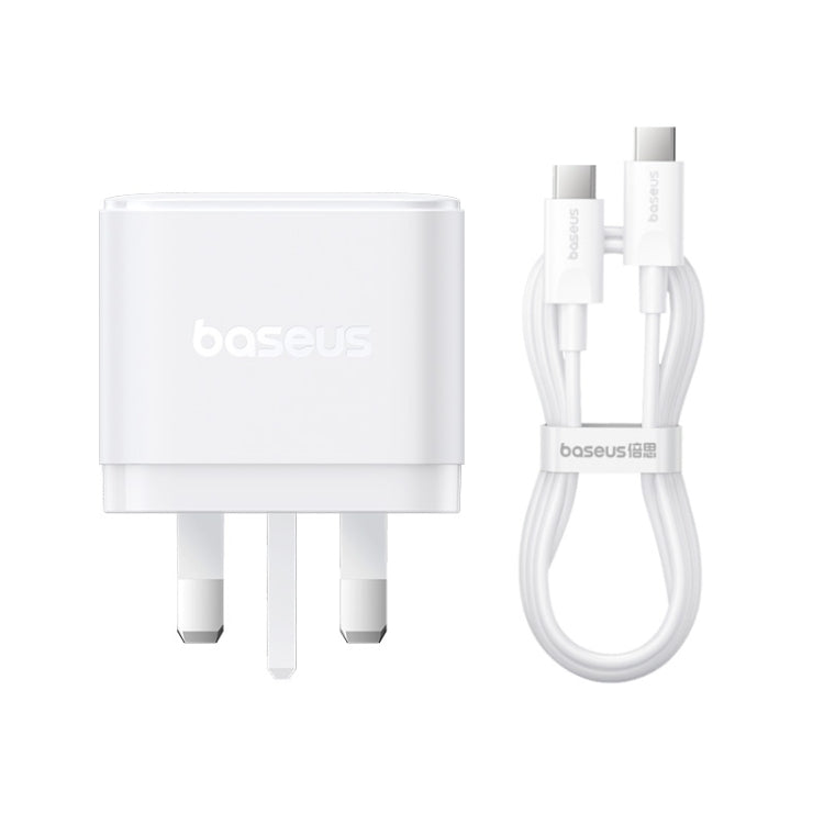 Baseus PD65W Caricabatterie rapido USB e 2 USB-C / Type-C con cavo Type-C da 1 m, UK Plug