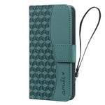 Custodia per telefono in pelle con fibbia a diamante e cordino, For Samsung Galaxy S24 Ultra 5G