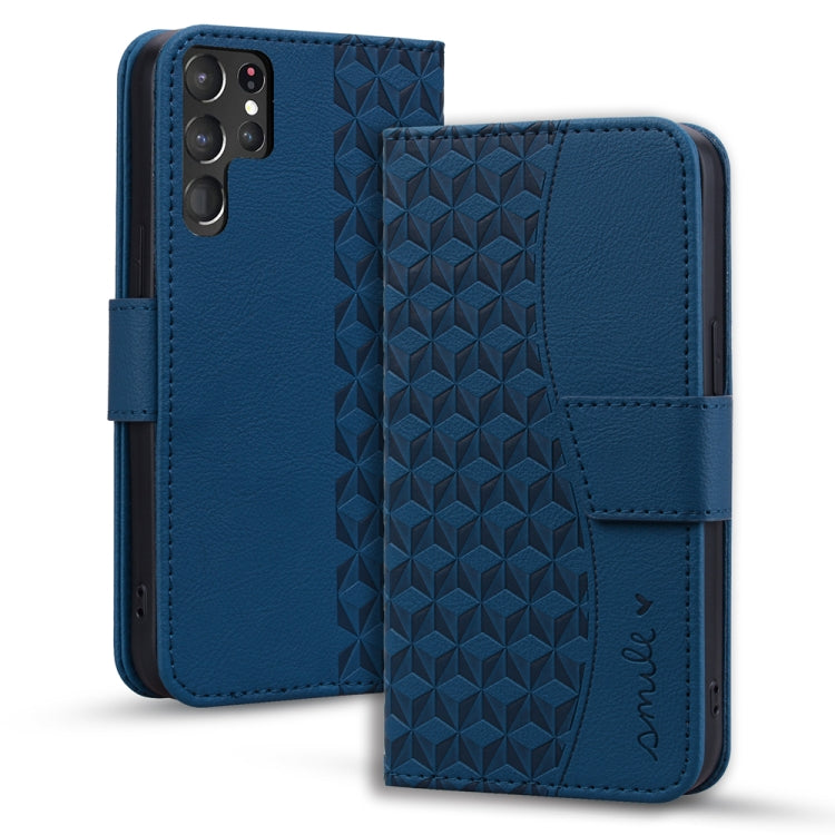 Custodia per telefono in pelle con fibbia a diamante e cordino, For Samsung Galaxy S24 Ultra 5G