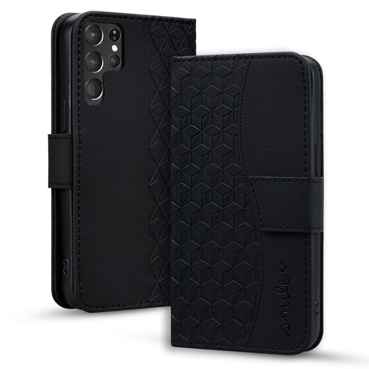 Custodia per telefono in pelle con fibbia a diamante e cordino, For Samsung Galaxy S24 Ultra 5G