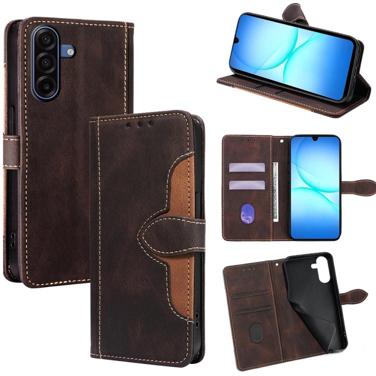 Custodia per telefono in pelle con fibbia magnetica Skin Feel, For Galaxy A57 5G, For Galaxy A37 5G, For Samsung Galaxy A17 5G, For Samsung Galaxy F06 5G, For Samsung Galaxy M35 5G, For Samsung Galaxy Xcover 7 Pro 5G