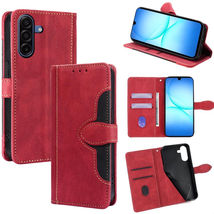 Custodia per telefono in pelle con fibbia magnetica Skin Feel, For Galaxy A57 5G, For Galaxy A37 5G, For Samsung Galaxy A17 5G, For Samsung Galaxy F06 5G, For Samsung Galaxy M35 5G, For Samsung Galaxy Xcover 7 Pro 5G
