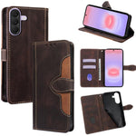Custodia per telefono in pelle con fibbia magnetica Skin Feel, For Galaxy A57 5G, For Galaxy A37 5G, For Samsung Galaxy A17 5G, For Samsung Galaxy F06 5G, For Samsung Galaxy M35 5G, For Samsung Galaxy Xcover 7 Pro 5G