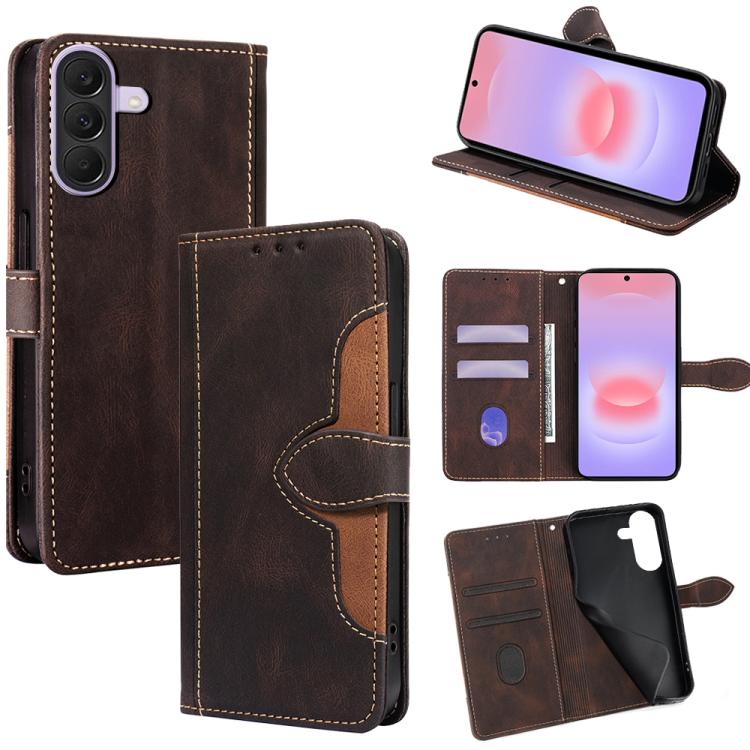 Custodia per telefono in pelle con fibbia magnetica Skin Feel, For Galaxy A57 5G, For Galaxy A37 5G, For Samsung Galaxy A17 5G, For Samsung Galaxy F06 5G, For Samsung Galaxy M35 5G, For Samsung Galaxy Xcover 7 Pro 5G