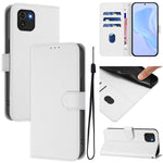 Custodia per telefono in pelle tinta unita effetto pelle con cordino, For Samsung Galaxy A03 164mm