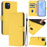 Custodia per telefono in pelle tinta unita effetto pelle con cordino, For Samsung Galaxy A03 166mm