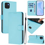 Custodia per telefono in pelle tinta unita effetto pelle con cordino, For Samsung Galaxy A03 166mm