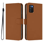 Custodia per telefono in pelle tinta unita effetto pelle con cordino, For Samsung Galaxy A03s 166mm