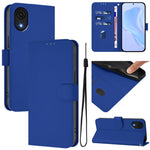 Custodia per telefono in pelle tinta unita effetto pelle con cordino, For Samsung Galaxy A04 Core / A03 Core