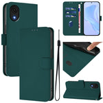 Custodia per telefono in pelle tinta unita effetto pelle con cordino, For Samsung Galaxy A04 Core / A03 Core