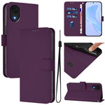 Custodia per telefono in pelle tinta unita effetto pelle con cordino, For Samsung Galaxy A04 Core / A03 Core