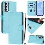 Custodia per telefono in pelle tinta unita effetto pelle con cordino, For Samsung Galaxy A05s 4G Global